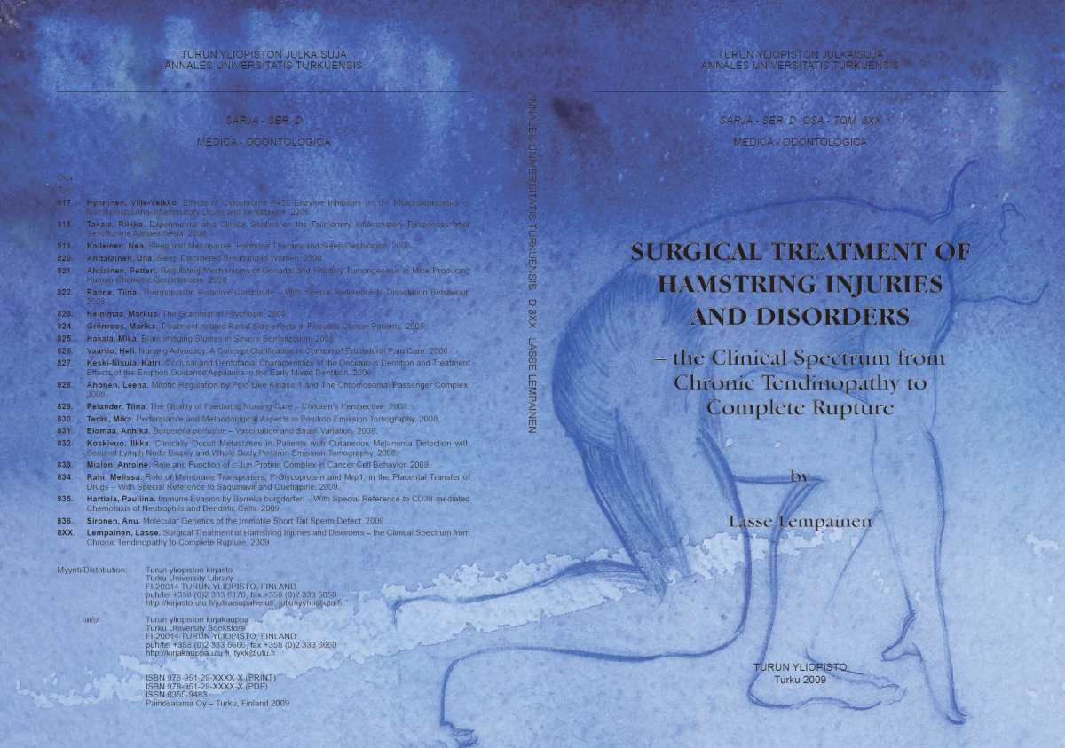 Väitöskirja Lempainen L: Surgical treatment of hamstring injuries and disorders – the clinical spectrum from chronic tendinopathy to complete rupture